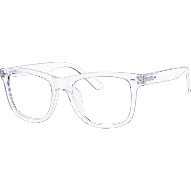 Lunettes de Lecture Eyekepper Carrées à Grandes Lentilles à Charnières à Ressort Femmes Transparentes +4,00