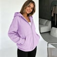 thumbnail image 6 of longantii Zip Up Hoodie For Women 2026 Y2k Lightweight Jacket wih Pockets | Women Casual Hoodies Lightweight Fall Winter Jackets Long Sleeve Full Zip Sweatshirt with Hood Purple XXL, 6 of 6