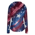 thumbnail image 6 of 250th Anniversary Patriotic Hoodie for Women - Vintage American Flag Sun Protection Jacket with Pockets, Full Zip Up Long Sleeve Athletic Cover Up for Independence Day Vermilion XL, 6 of 6