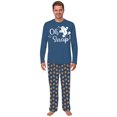 thumbnail image 3 of Oh Snap Gingerbread Matching Family Christmas Pajamas With Dog, Blue Gingerbread Holiday PJs, Plus Sizes, With Pockets, 3 of 7