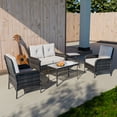 thumbnail image 3 of EAGLE PEAK 5-Piece Outdoor Furniture Set, All-Weather Patio Conversation Set w/ Dining Chairs & Coffee Table, 3 of 8