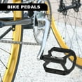 thumbnail image 3 of Motoforti 1Pair Mountain Bike Pedals Non-Slip Bike Pedals Platform Bicycle Flat Pedals 9/16" Black, 3 of 7