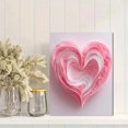 thumbnail image 2 of Qisvanset Abstract Pink Heart Layers Canvas Wall Art Print, 15.75x11.81 Inches, 2 of 8