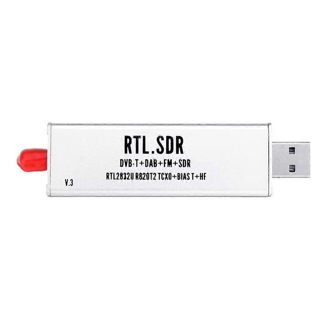 0.1MHz-1.7GHz TCXO RTL SDR Receiver R820T2 USB RTL-SDR Dongle with 0.5Ppm TCXO SMA MJZSEE A300U Test