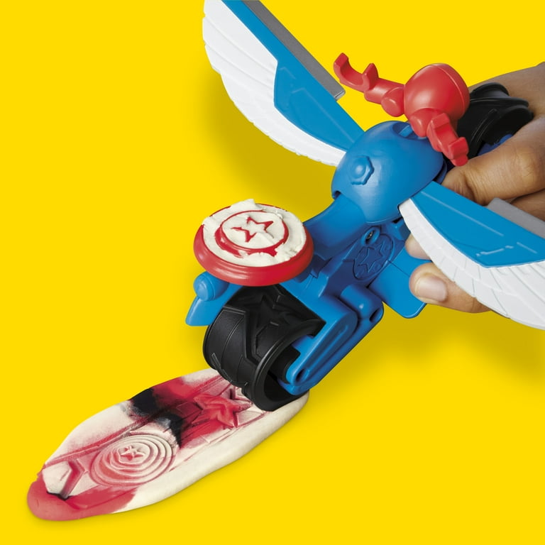 Play-Doh Marvel Captain America Moto-Slicer Play Dough, Action