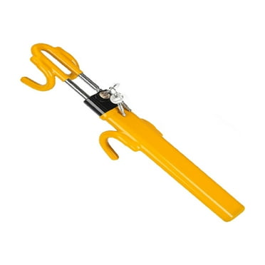 FATFOX Heavy Duty Steering Wheel Lock Anti-Theft Car Device Security Car Lock Great Deterrent Adjustable Antitheft Locking Devices for Cars Trucks Vans and SUVs with 3 Keys