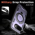 thumbnail image 6 of Dteck Magnetic for Google Pixel 9A Case with Kickstand, Shockproof TPU+PC Case Compatible with MagSafe Military Grade Ring Stand Heavy Duty Drop Rugged Cover for Google Pixel 9A,Purple, 6 of 6