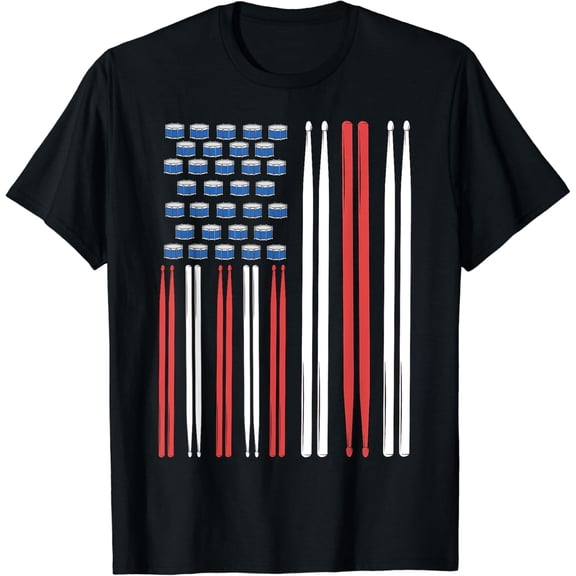 Drum Sticks Shirt Drummer Gift Drumming Shirt Men Percussion T-Shirt