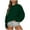 savings tops#01_Green, variant on Womens Oversized Texture Sweatshirts Trendy Crewneck Balloon Sleeve Pullover Hoodies Sweaters