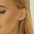 thumbnail image 6 of GOSFRY Gold Plated Huggie Hoop Earrings Lightweight Cubic Zirconia Stud Earrings Trendy Hypoallergenic Small Jewelry Gift, 6 of 7