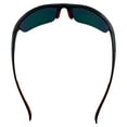 thumbnail image 4 of Optic Edge Shakedown Wraparound Sports & Motorcycle Sunglasses for Men or Women Black Semi-Rimless Frame w/ Dielectric Red Mirror Lens, 4 of 6