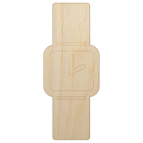 Wrist Watch Wood Shape Unfinished Piece Cutout Craft DIY Projects - 4.70 Inch Size - 1/4 Inch Thick