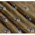 thumbnail image 3 of Soimoi Brown Cotton Cambric Fabric Dot,Leaves & Face Animal Fabric Prints by Yard 56 Inch Wide, 3 of 7