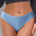 thumbnail image 5 of HEVIRGO Women Briefs Low-rise Ribbed Traceless Underwear High Elasticity Lift Buttocks Shape Seamless Panties, 5 of 8