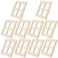 thumbnail image 1 of Wooden Doll House Window Mini Window Model for Decoration 10Pcs, 1 of 5