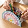 thumbnail image 6 of Wooden Storage Box Desk Organizer Pen Holder for Home Study Room, Decorative Desktop Stationery Caddy, Unique Gift for Students Back to Supplies 1Pcs A, 6 of 7