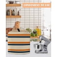 thumbnail image 4 of Orange Blue Stripe Stand Mixer Dust Cover with Storage Pocket & Handles, Minimalist Farmhouse Stripes Fits All Tilt Head & Bowl Lift Kitchen Appliance Cover Organizer Bag Accessories, 4.5-5 Quart, 4 of 6