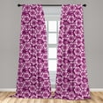 thumbnail image 5 of Ambesonne Purple Curtains, Botany Themed Petals, Pair of 28"x84", Fuchsia Purple, 5 of 5