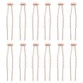 thumbnail image 3 of MIALLO Delicate Rose Gold Pearl Hair Pins for Women, 12PCS Rhinestone Hairpins for Wedding, Bridesmaid, Prom & Everyday Hairstyle, 3 of 7