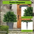 thumbnail image 2 of Set of 4 Artificial Cedar Topiary Trees with Ground Spikes - Realistic UV Resistant PE Greenery for Indoor Outdoor Decor, Garden, Porch, Patio, 2 of 6