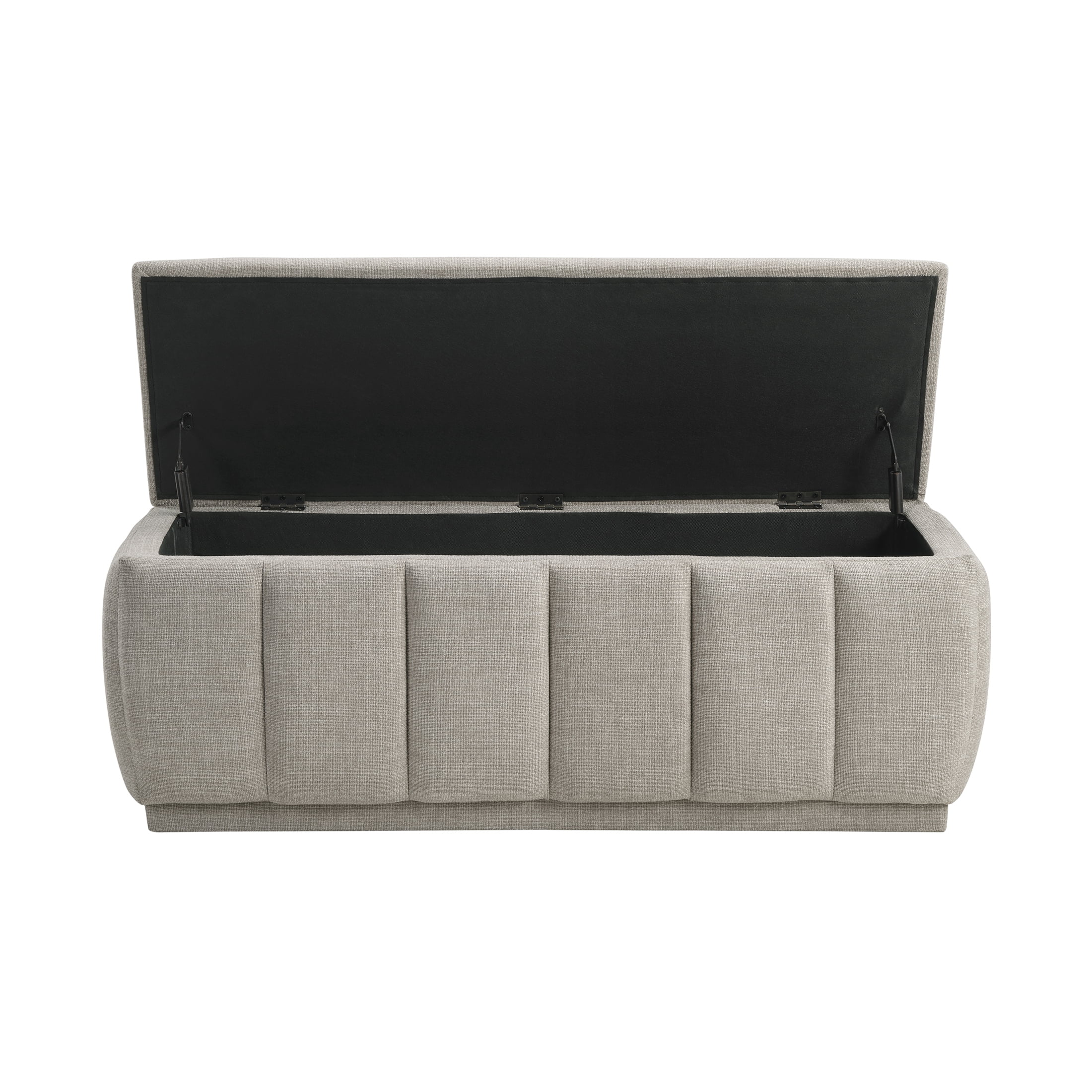 OakvillePark Halorini Textured Fabric Lift Top Storage Bench, Taupe