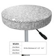 thumbnail image 4 of Disketp Silver Mosaic Funda Redonda para Taburete, Funda de Cojín para Silla de Bar Suave y Elástica-13 inch, 4 of 7