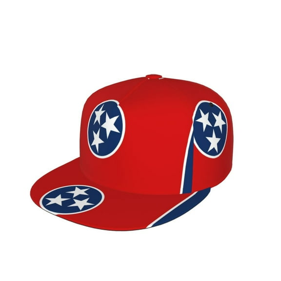 Unisex Snapback Hats Tennessee Flag Adjustable Flat Bill Baseball Cap Dancing Hip Hop Cap