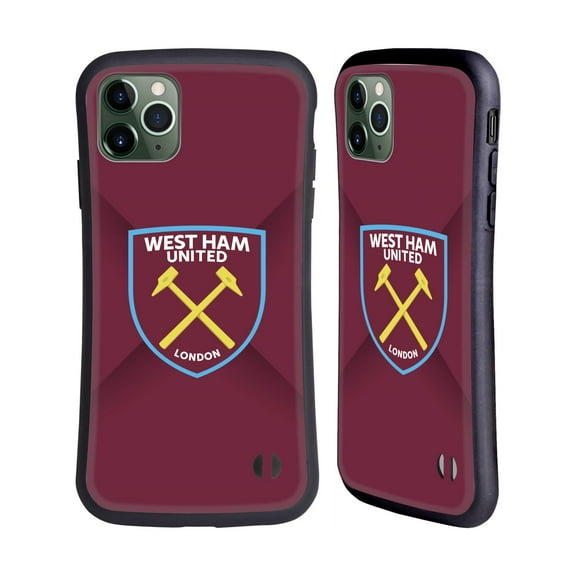 Head Case Designs Officially Licensed West Ham United FC Crest Gradient Hybrid Case Compatible with Apple iPhone 11 Pro Max