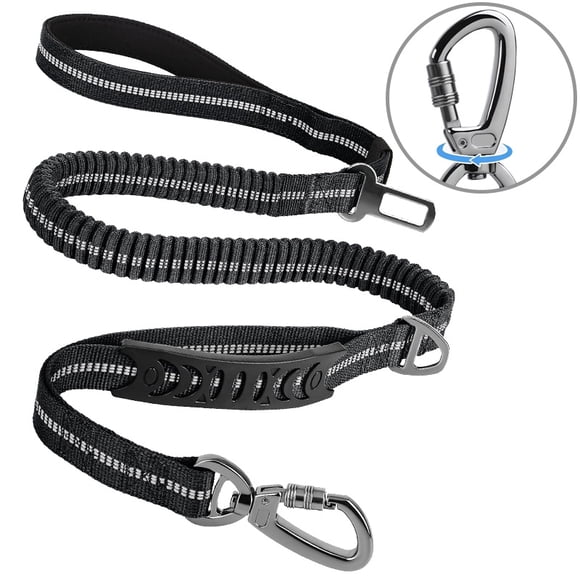 Collar multifunción para perros, diseño duradero, doble asa, elástico, con tiras reflectantes, con hebilla de arnés, adecuado para entrenamiento de perros de tamaño mediano y protección de seguridad