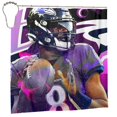 thumbnail image 2 of Cortina de ducha de baño personalizada del equipo de fútbol Ravens, impermeable, para el hogar, antialtas temperaturas, privacidad, 72 x 72 pulgadas, 2 of 8