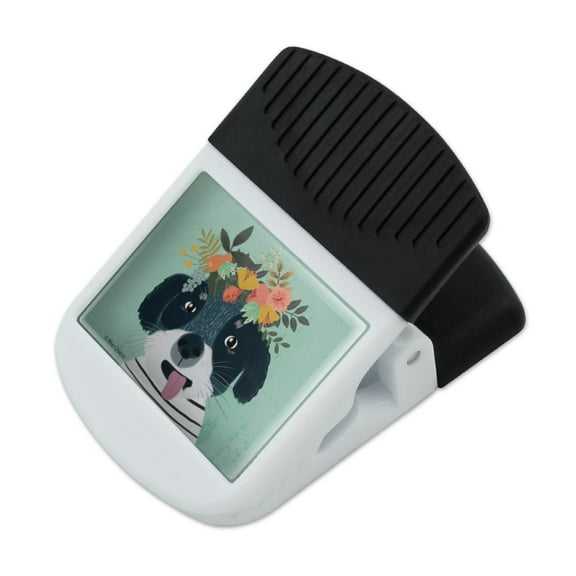 Funny Puppy Flowers in Hair Refrigerator Fridge Magnet Magnetic Hanging Hook Note Snack Clip