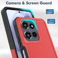 thumbnail image 4 of for Moto G Power 5G 2025 Case,[Military Grade Drop Tested] with HD Screen Protector,Dual Layer Protective Heavy Duty Cell Phone Cover Non-Slip Shockproof Case for Motorola G Power 5G 2025 (Red), 4 of 8