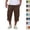 D04 - Coffee, variant on Long Shorts for Men Below Knee Elastic Wasit Cargo Short Pants Lightweight 3/4 Running Hiking Shorts with Pockets,Gray,L