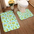 thumbnail image 2 of Honeii Cartoon Avocado Pattern Bathroom Anti-Skid Pad Bathroom Mat Vintage Seamless Pattern Not-Slip Toilet Rug Set, 2 of 6