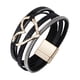 thumbnail image 1 of Para mi hija, pulsera con corazón, pulsera bohemia de varias vueltas, pulseras de cuero para mujer y hombre, pulsera tejida con cuerda de colores para Navidad y cumpleaños, 1 of 5