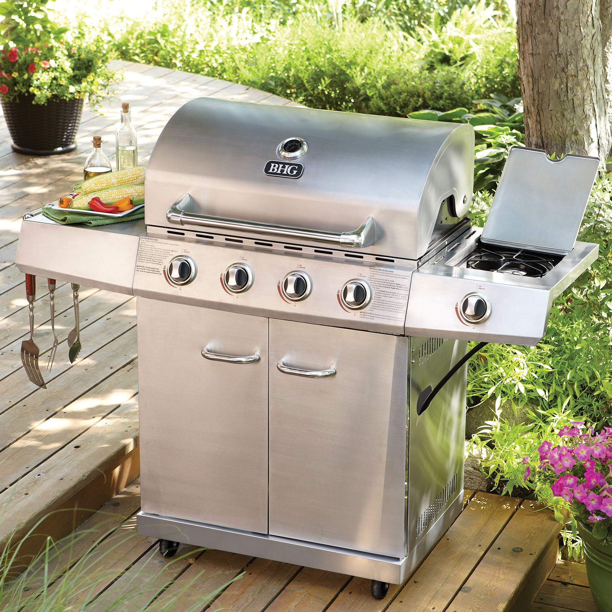 Better Homes and Gardens 4 Burner Gas Grill Stainless Steel