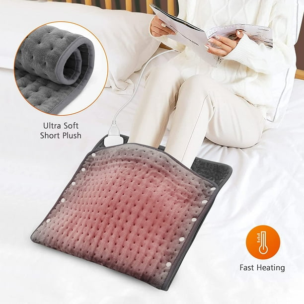 Snailax Electric Heating Pad for Fast Pain Relief & Cramps, 17”x33