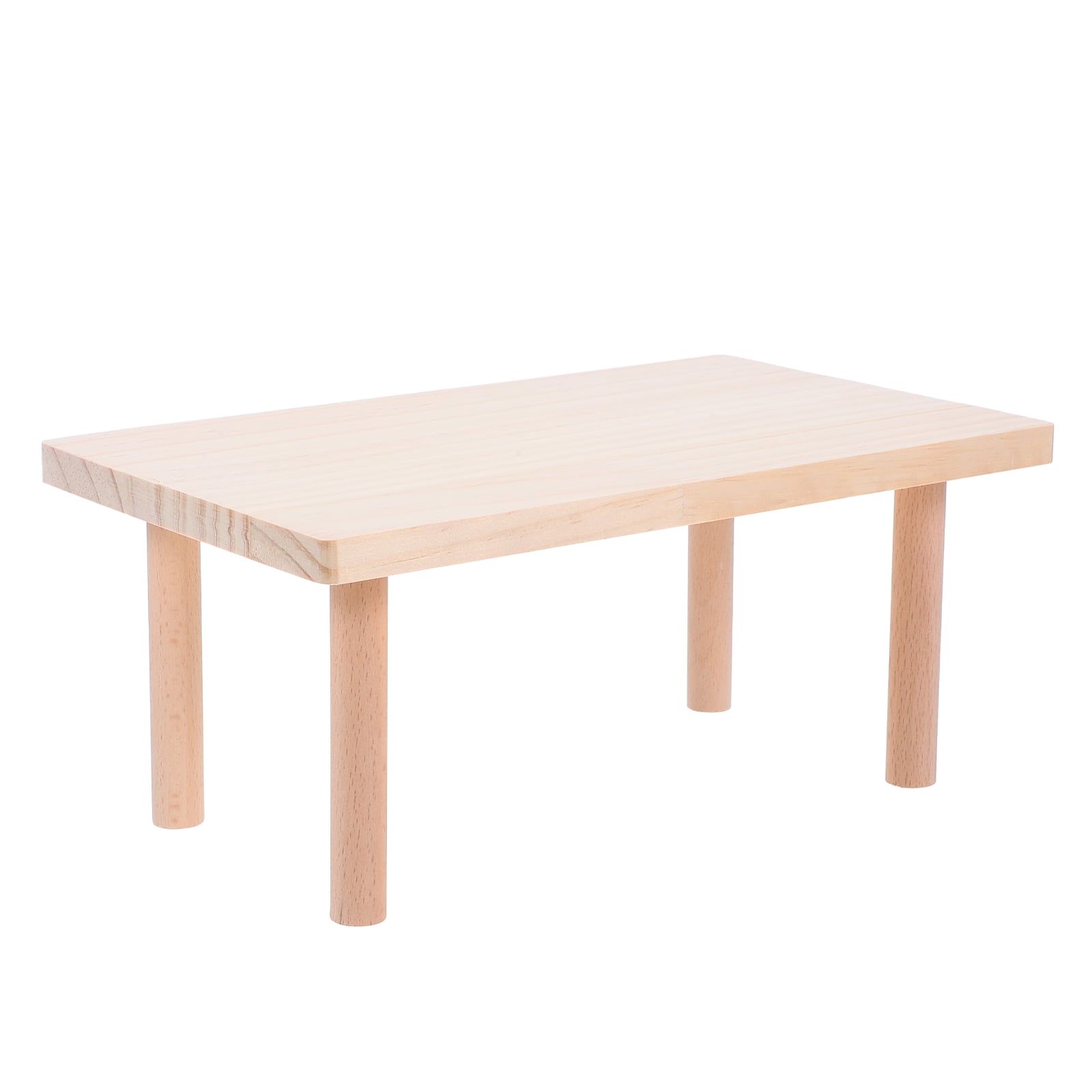 EXHUMKY Beige Solid Wood Hamster Platform with Ladder for Pet Playing and Skill Training