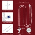 thumbnail image 6 of APSVO 925 Silver Plated Rose Cross Necklaces for Women September Birthstone Pendant with Blue Sapphire Birthday Christmas Jewelry Gifts Teen Girls Stocking Stuffers Kids, 6 of 8
