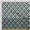 thumbnail image 1 of oneOone Polyester Lycra Dark Teal Blue Fabric Geometric Panel Craft Projects Decor Fabric Printed By The Yard 56 Inch Wide, 1 of 4