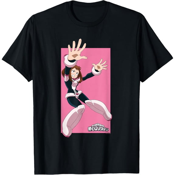My Hero Academia Uraraka Hero Pose Anime T-Shirt Cotton Adult Short Sleeve T-Shirt