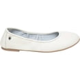 thumbnail image 3 of Minnetonka Women's Suede Anna Ballerina Flat, White 9, 3 of 5