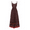 Black, variant on Women Cami Maxi Dresses Floral Boho Beach Long Dresses V Neck Summer Slip Dress Red S