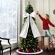 thumbnail image 4 of Adornos navideños, adorno navideño, lazo rojo extragrande de 117 cm para árbol de Navidad, lazo de satén rojo con serpentinas largas para decoración navideña del hogar, colgante rojo de 120 cm, 4 of 7