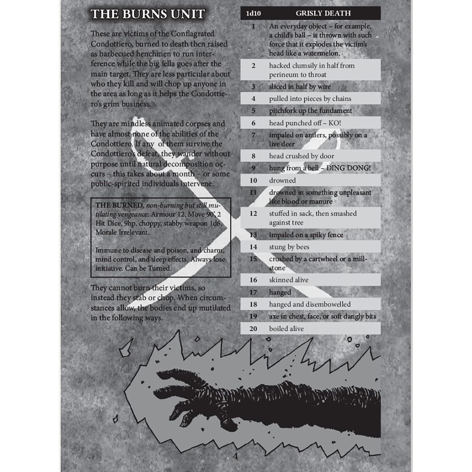 The Curious Conundrum of the Conflagrated Condottiero - RPG Booklet, 24 Page Black & White A5-Sized Booklet, Lamentations Of The Flame Princess, Roleplaying Game