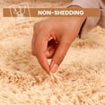 thumbnail image 6 of IR Imperial Rooms Solid Collection Shaggy 5x7Ft Rectangle Rug for Bed Room Faux Fur Rug Beige, 6 of 9
