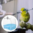 thumbnail image 1 of OULII Birds Bathing Box Plastic Sky-blue Hanging Bathing Accessories 1Pack, 1 of 8