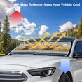 thumbnail image 3 of Renewold 2 Pack Car Sunshade for Men Women, Lightweight Windshield Sun Shade Front Window Sun Visor Universal Fit, American Tribal Highland Cow Sunflower Blue, 3 of 6