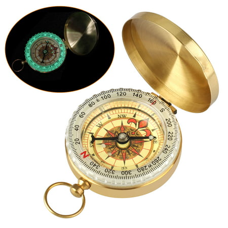 EEEkit Mini Compasses Brass Keychains,Portable Mini Classic Compass,Luminous for Night, Best for Hiking,Multifunctional Camping Compasses Brass, Motoring, Boating, Backpacking, Gift and (Best Thermarest For Backpacking)