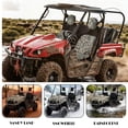 thumbnail image 4 of KUIFORTI Brown Leopard Print UTV Seat Covers Comfortable Seats Cover with Headrest Covers Polyester Compatible with Rhino 700 660 450 2004-2021 Rhino UTV Accessories, 4 of 7